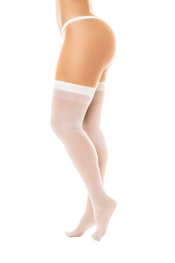 1109 Sheer Thigh Highs Stockings White for wholesale on Faire2