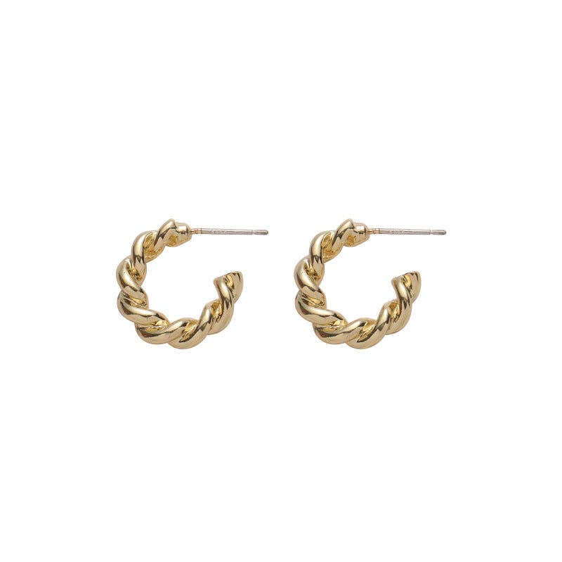 Revelari - Wholesale Jewelry Set - Twisted Hoop Earring Set in Gold and Silver1