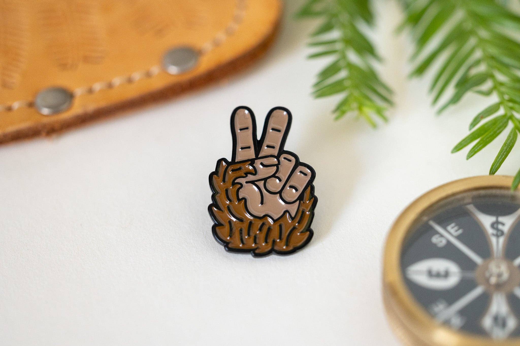Squatchy - Wholesale Lapel Pin/Button - Bigfoot Peace Enamel Pin