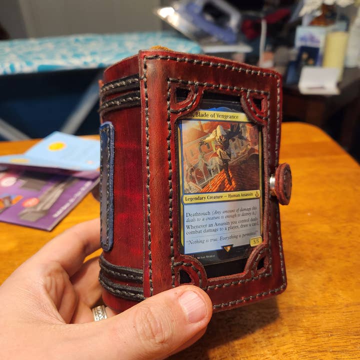 Crimson Knight Leatherworks LLC - Wholesale Card Game - Book Deck Box, MTG, Commander