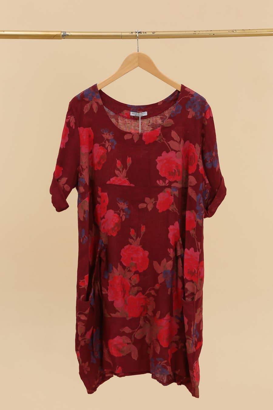 la maison des fibres naturelles – wholesale Klänning - Dam – Klänning i 100 % linne med blommönster 32402