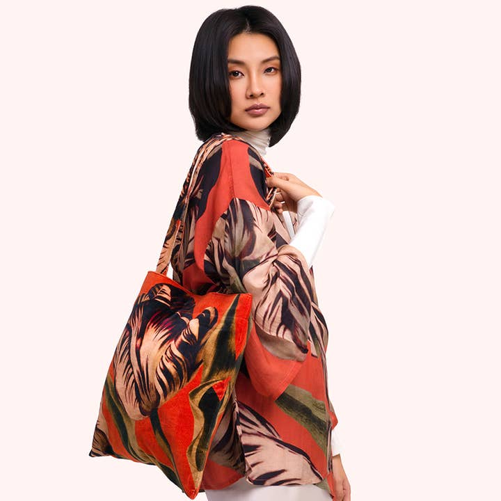 *Pre-Order AW26* Velvet Tote - Tulip for wholesale by Powder Design inc - US