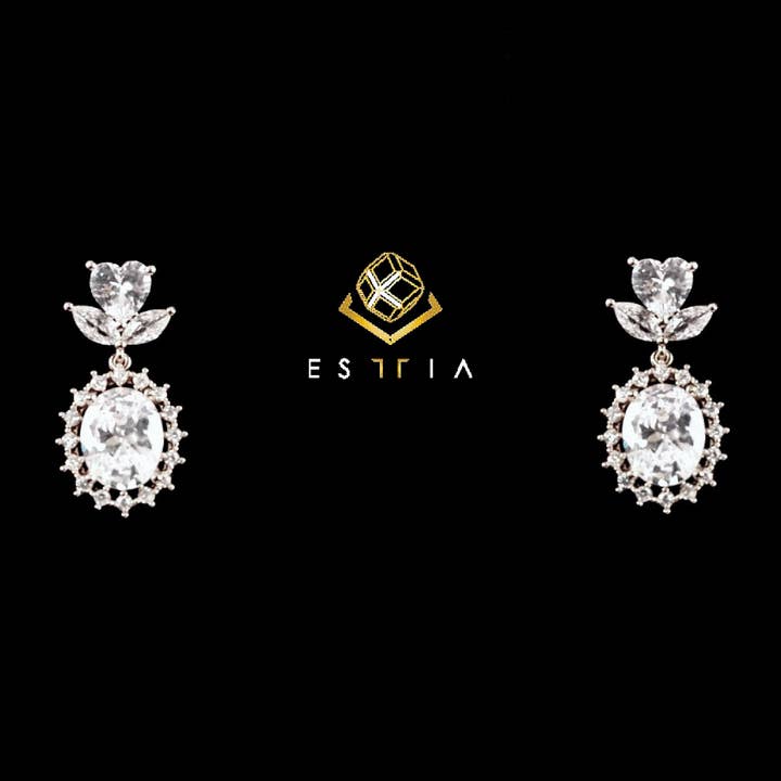 Camella Cubic dangle earrings for wholesale by Esttia