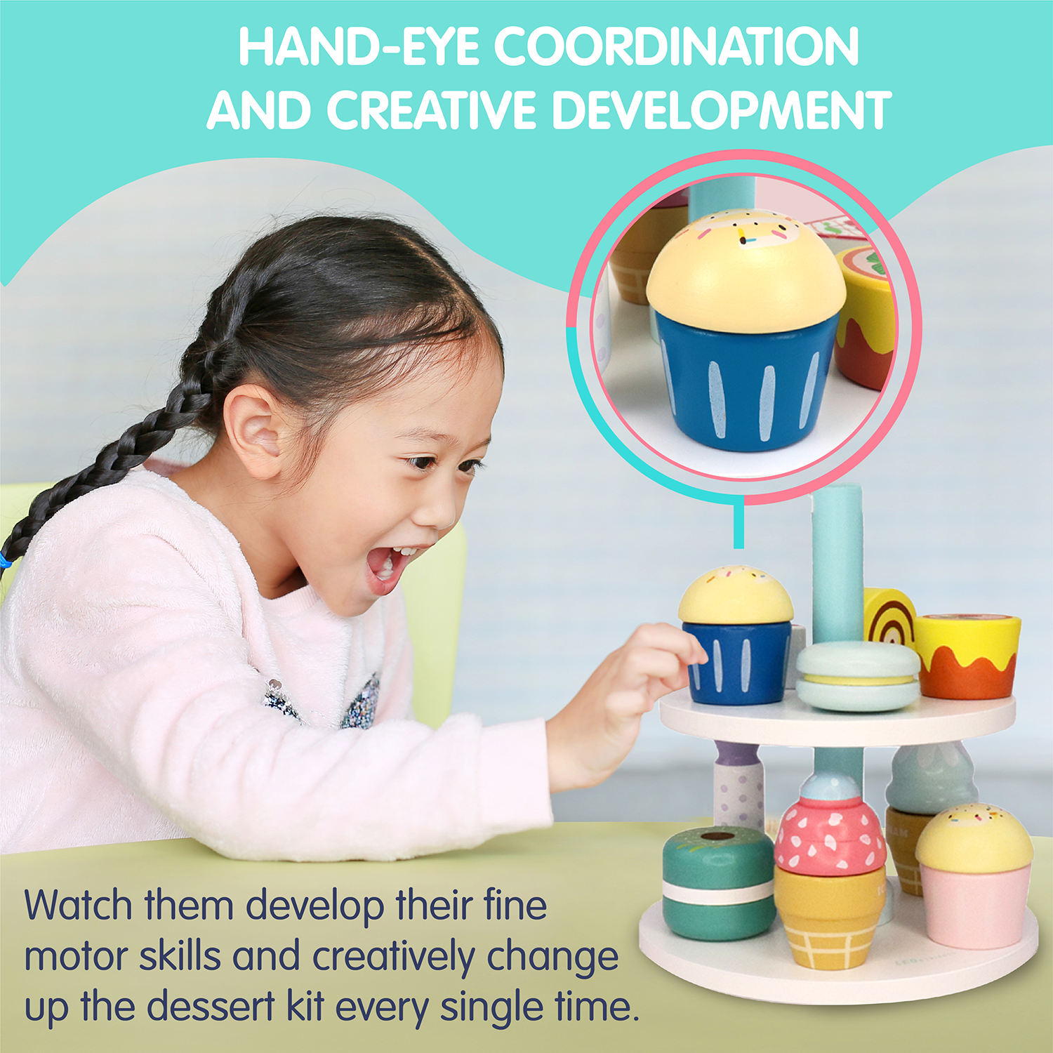 Leo & Friends - Wholesale Toy Set - Kids - Leo & Friends 19-Piece Wooden Kid’s Bakery Play Set6