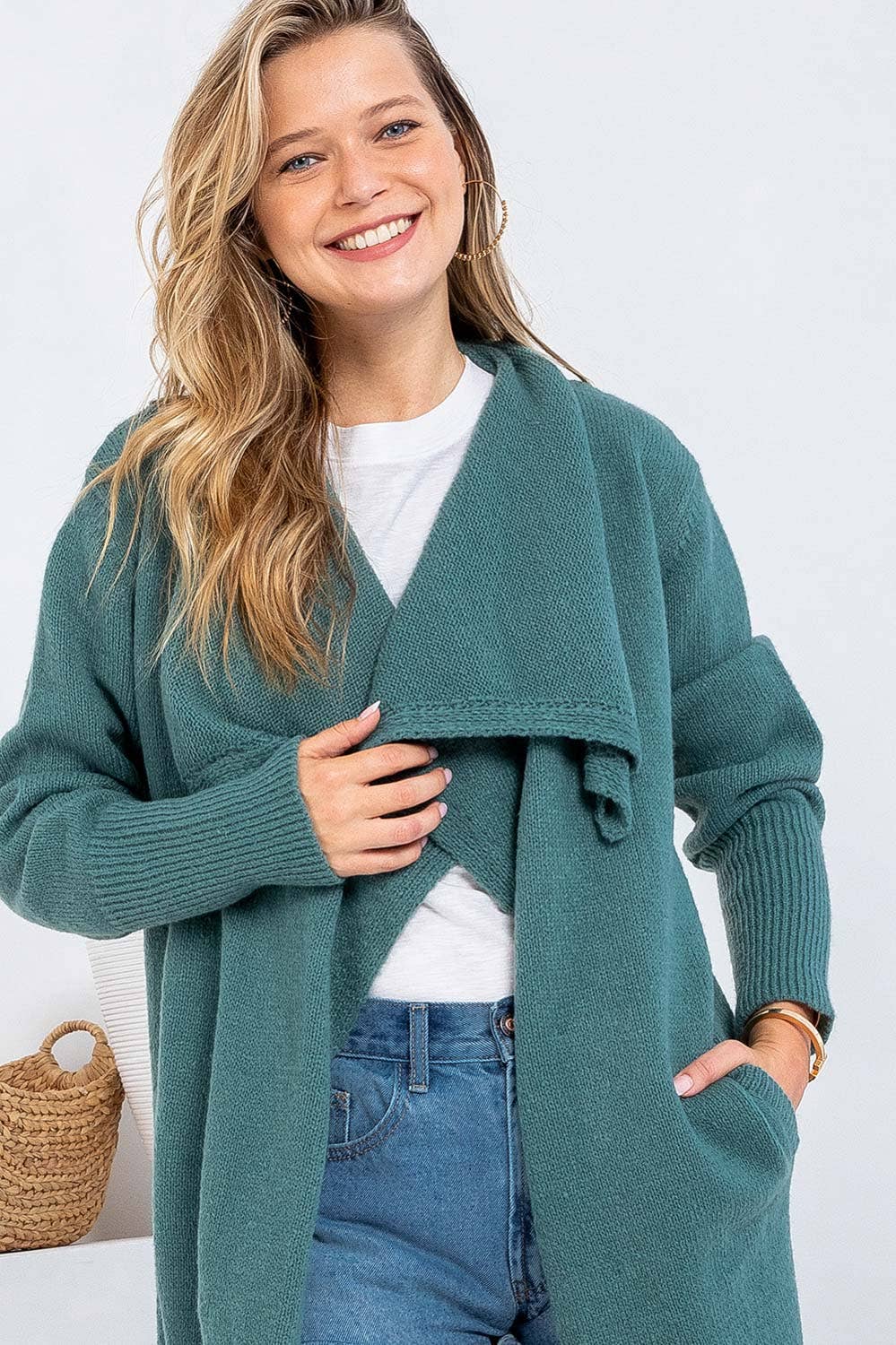 Sweet Lovely by Jen – Engroshandel Cardigan - Dame – BLØD STRIKTRØJE MED ÅBEN FRONT LANG CARDIGAN28