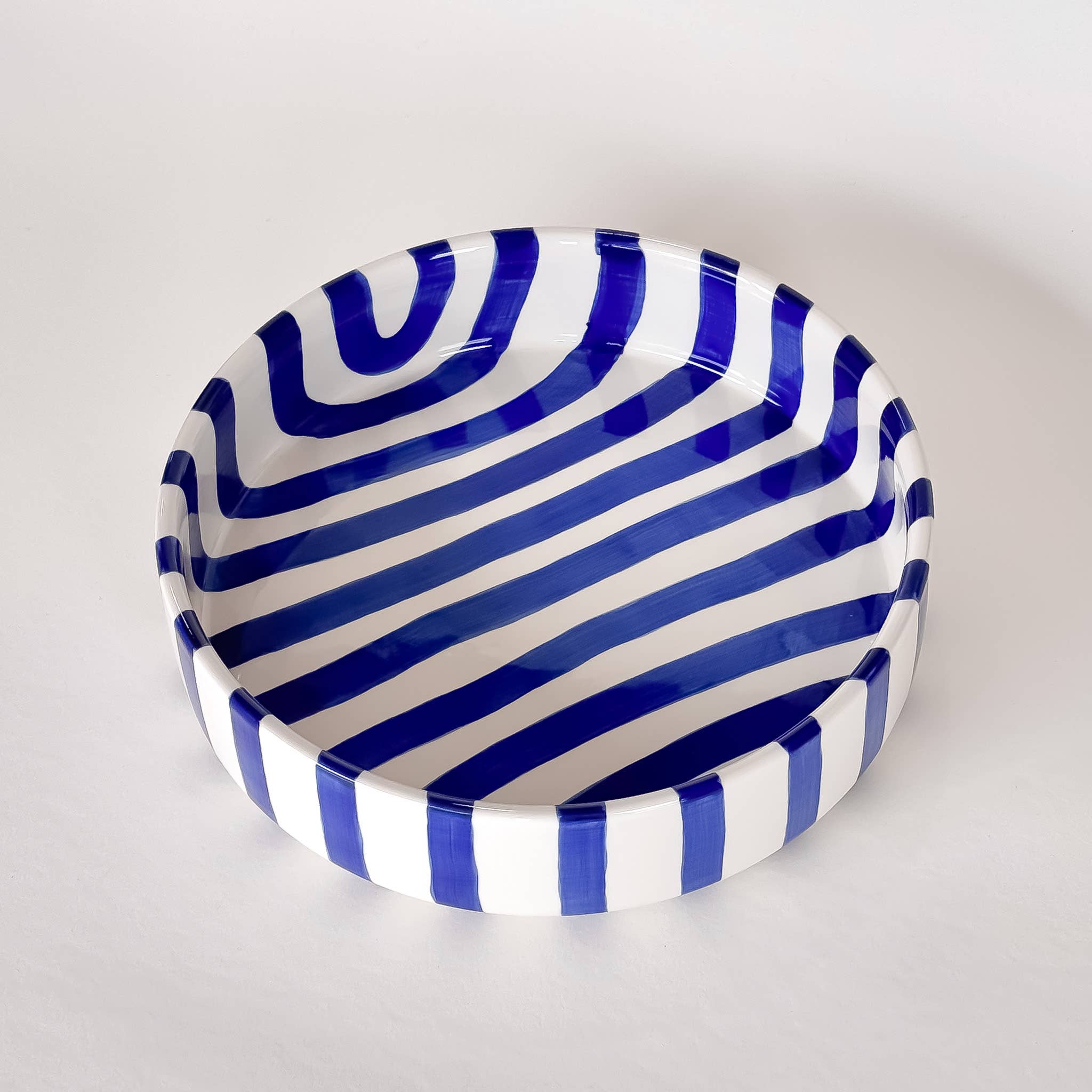 Magazin Minori - Wholesale Bowl - Large bowl Stripes - mare blue