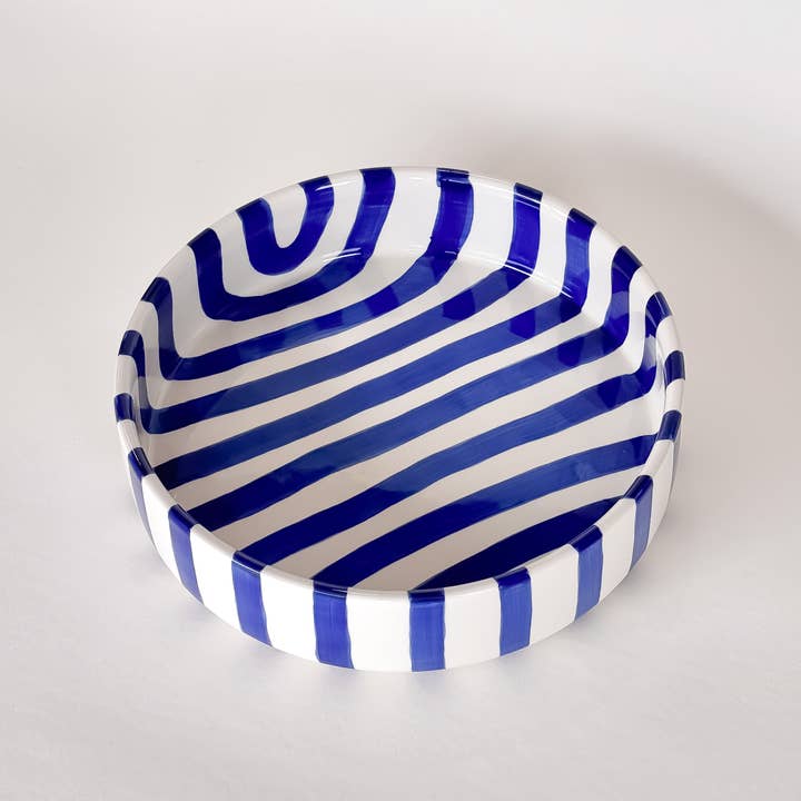 Magazin Minori - Wholesale Bowl - NEW: Large bowl Stripes - mare blue