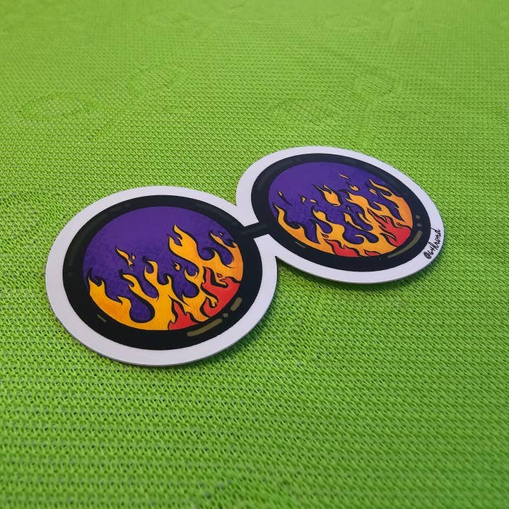 64 Harvard - Wholesale Sticker - Daria Fire Glasses Sticker – 90s TV & Grunge Aesthetic Decal