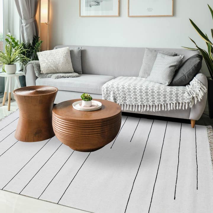 O&Ko - Wholesale Rug Pad - Kilim Rug 120X170Cm Praha Ecru Handmade Rug1