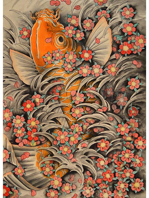 Sakura Koi - Art Print for wholesale by Black Market Art