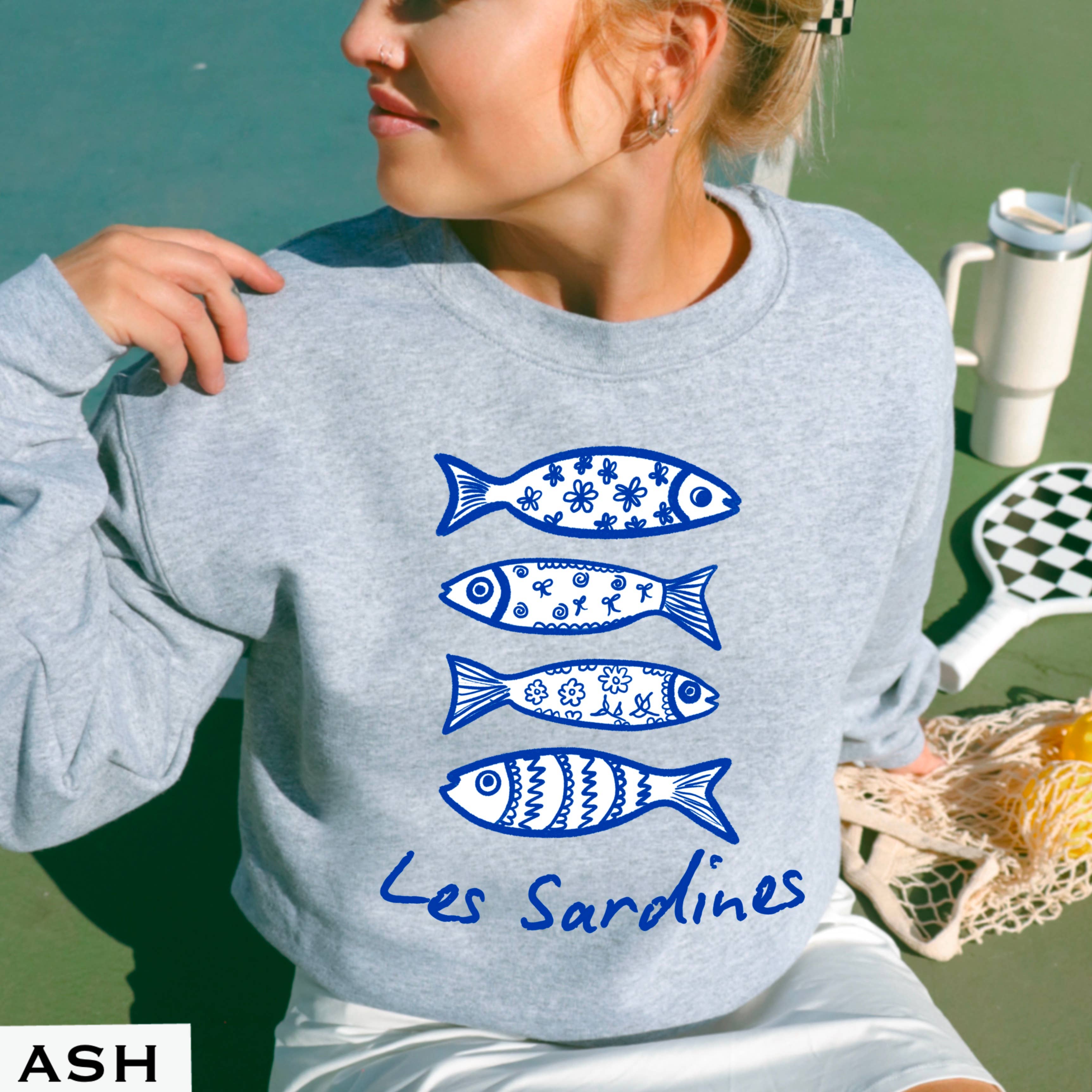 Shoppe SHC - Wholesale Graphic Sweatshirt - Women's - Les Sardines | Summer Coastal Women’s Sweatshirt 4