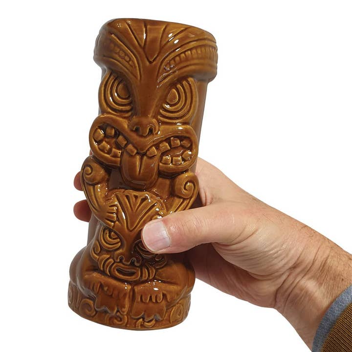Original Products UK/EU – wholesale Cocktail/liquor glass – Bar Bespoke Tiki Mugs 2 Pack Brown and Red