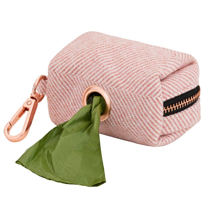 Dog Bag Dispenser: Blush Stripe for wholesale by Lola & The Wolf