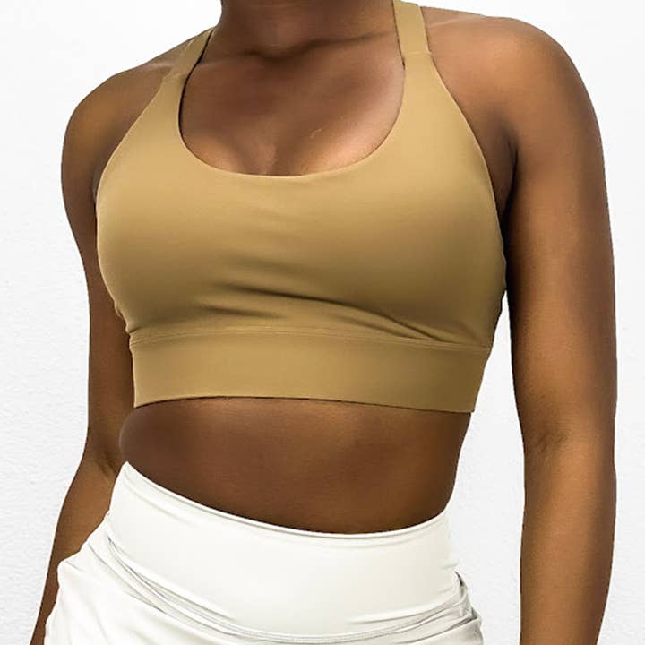 Sujetador deportivo con espalda cruzada ajustable para venta al por mayor de Active by Anna-Kaci