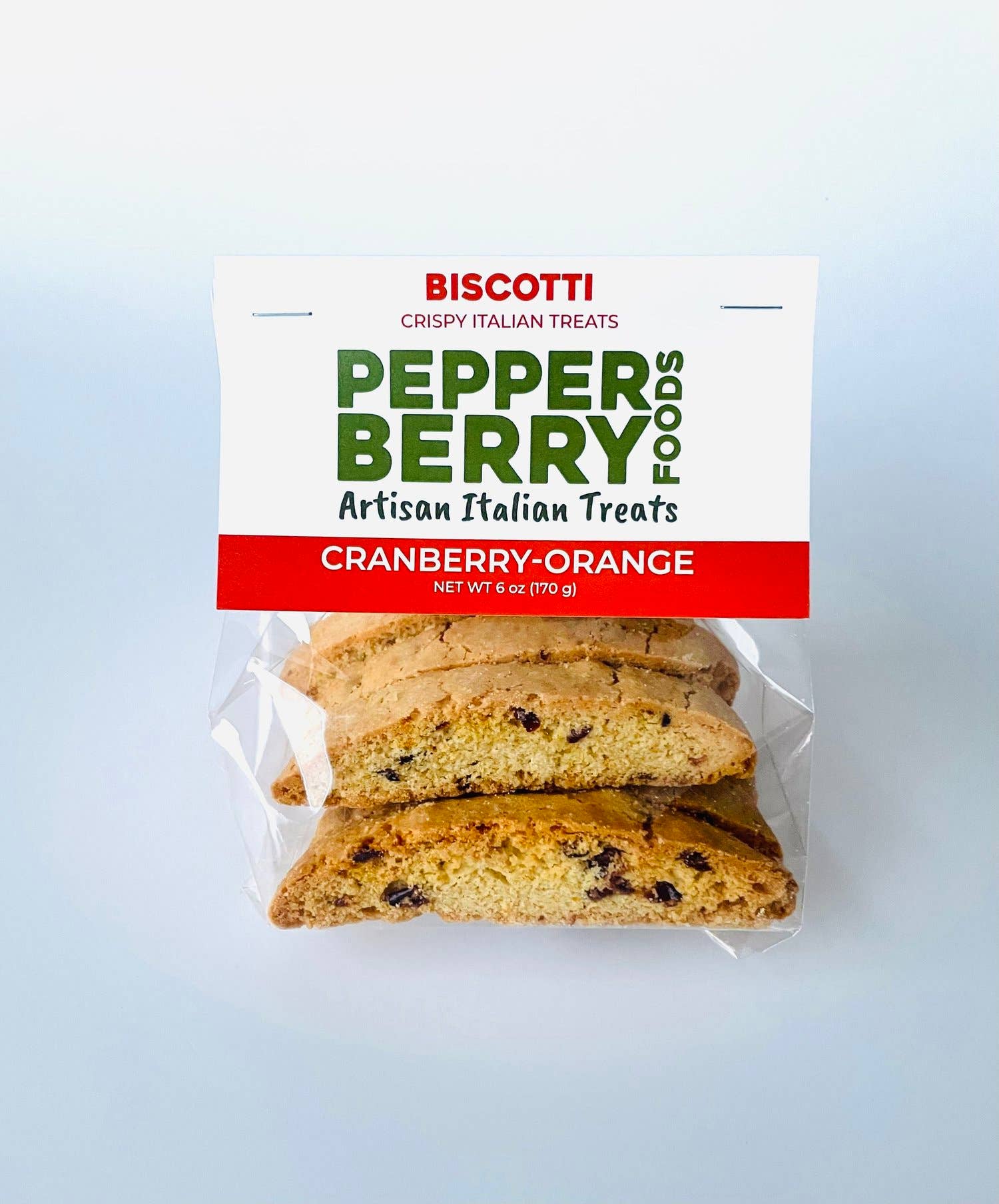 Pepperberry Foods LLC – wholesale Biscuit – Cranberry Orange Biscotti