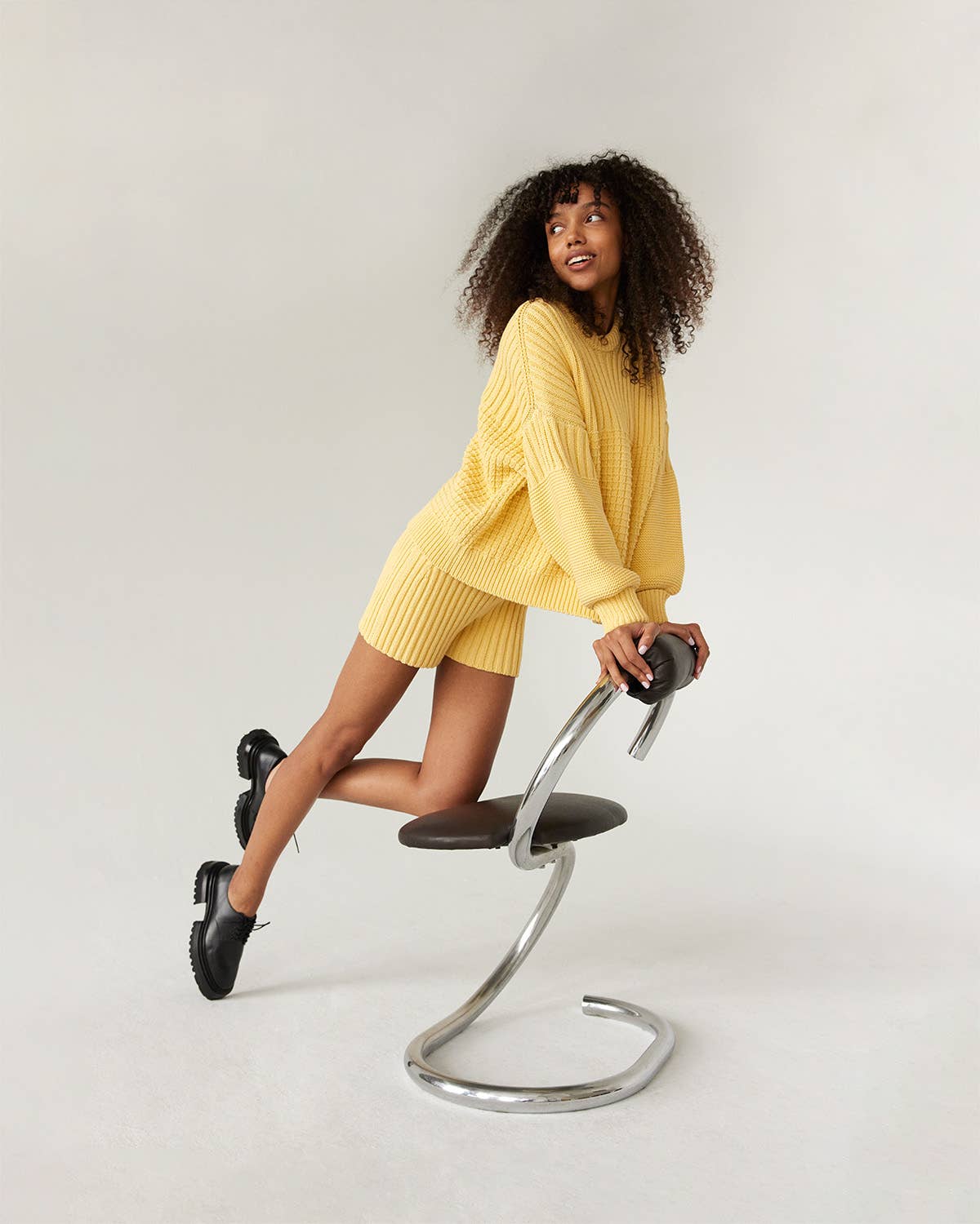 Lemon Delčia Sweater: 100% Cotton Yellow Sweater  for wholesale on Faire8