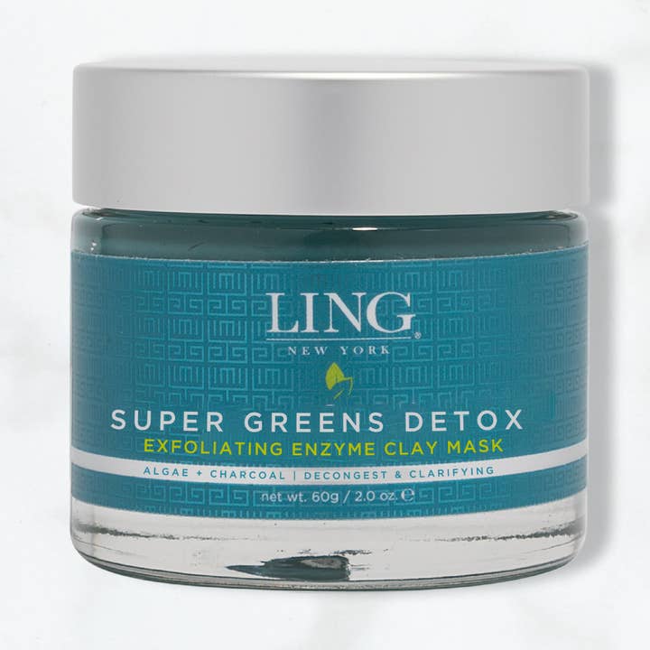 Super Greens Detox (Exfoliating Enzyme Clay Mask) for wholesale by LING Skincare