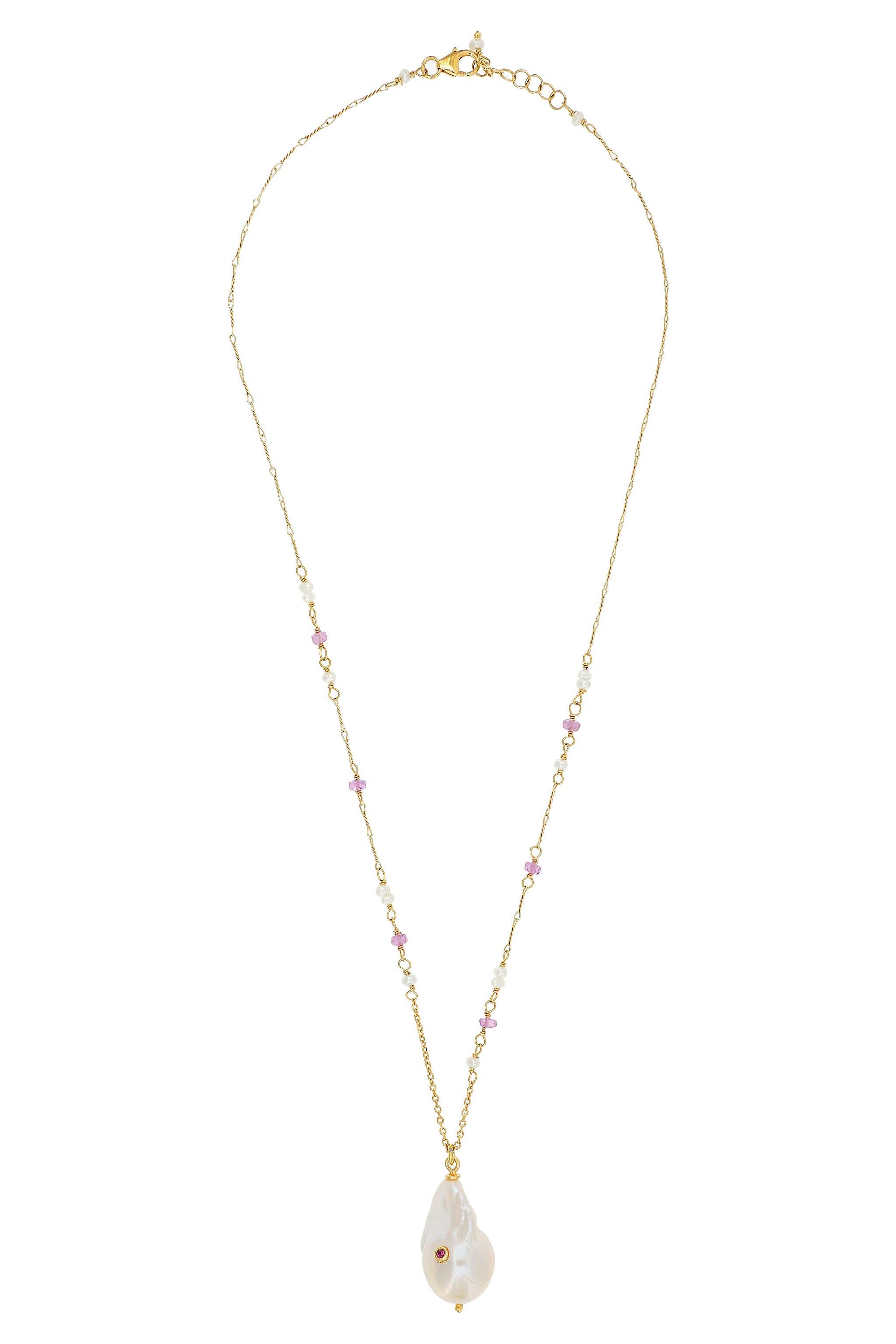 ISHWARA JEWELS - Wholesale Choker/Collar - Choker Necklace with Baroque Pearl Pendant/RDL | Baroque Pearl1