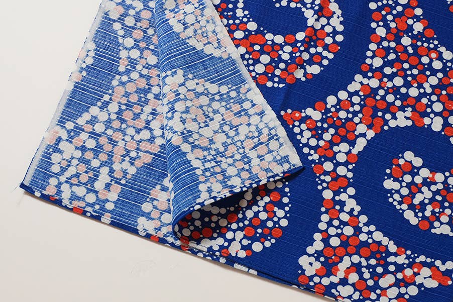 KASHIKO - Vente Pochette cadeau - Emballage cadeau en tissu/Furoshiki/Japonais/70cm×70cm Arabesque Bleu5