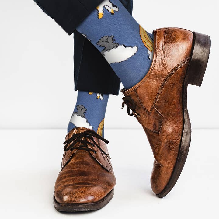 Real Sic – wholesale Socks – Unisex – Cloud Rainbow Cats Socks - Comfy Cotton for Men & Women2