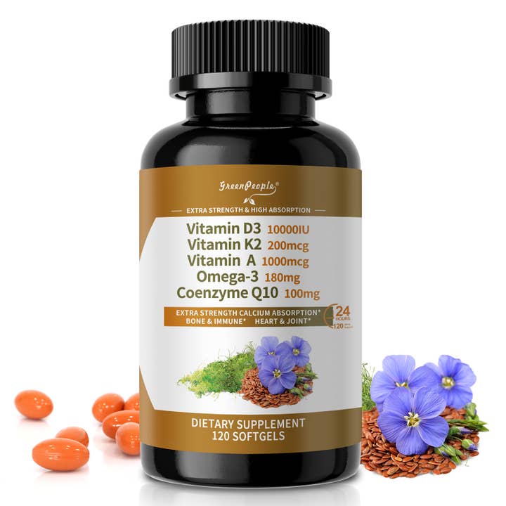GREENPEOPLE D3 K2 5-i-1 Knogle- & Hjertestøtte – 12-pak for engroshandel hos GreenPeople