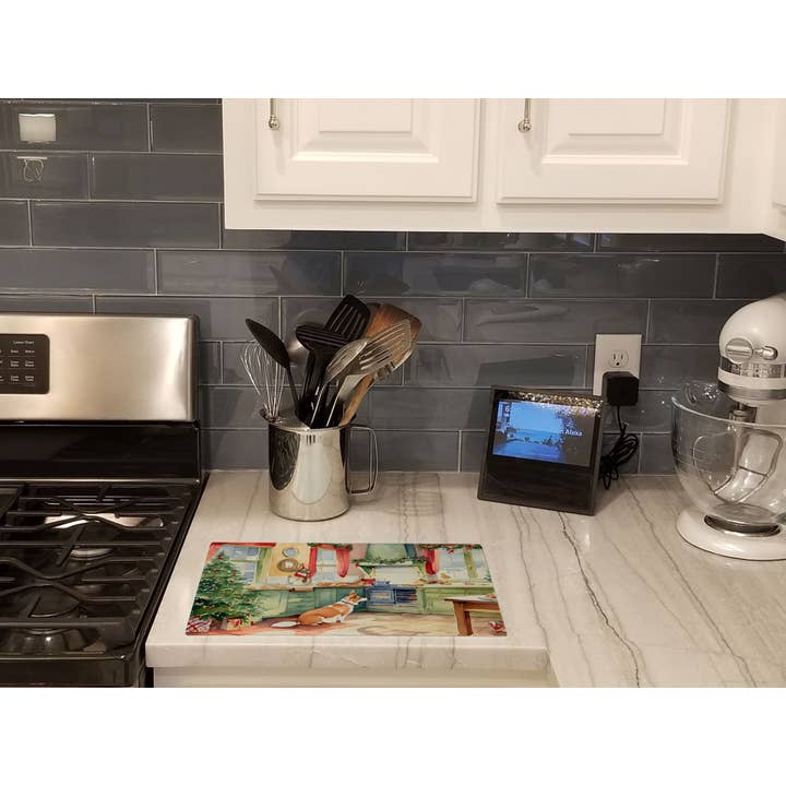 Corgi Christmas Cookies Cutting Board DAC3771 for wholesale by Caroline's Treasures