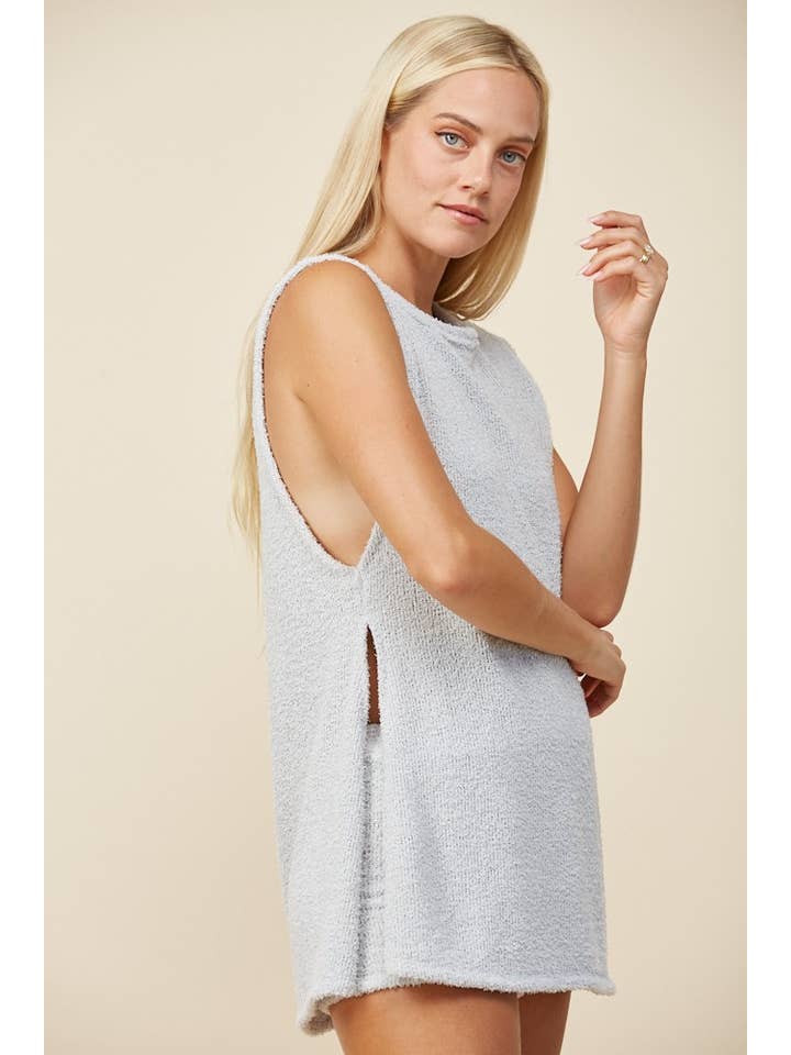 LT CINZA CONJUNTO DE CALÇÕES E TANQUES SEM MANGAS DE TEXTURA MACIA 7008CA para venda a revendedores na Faire2