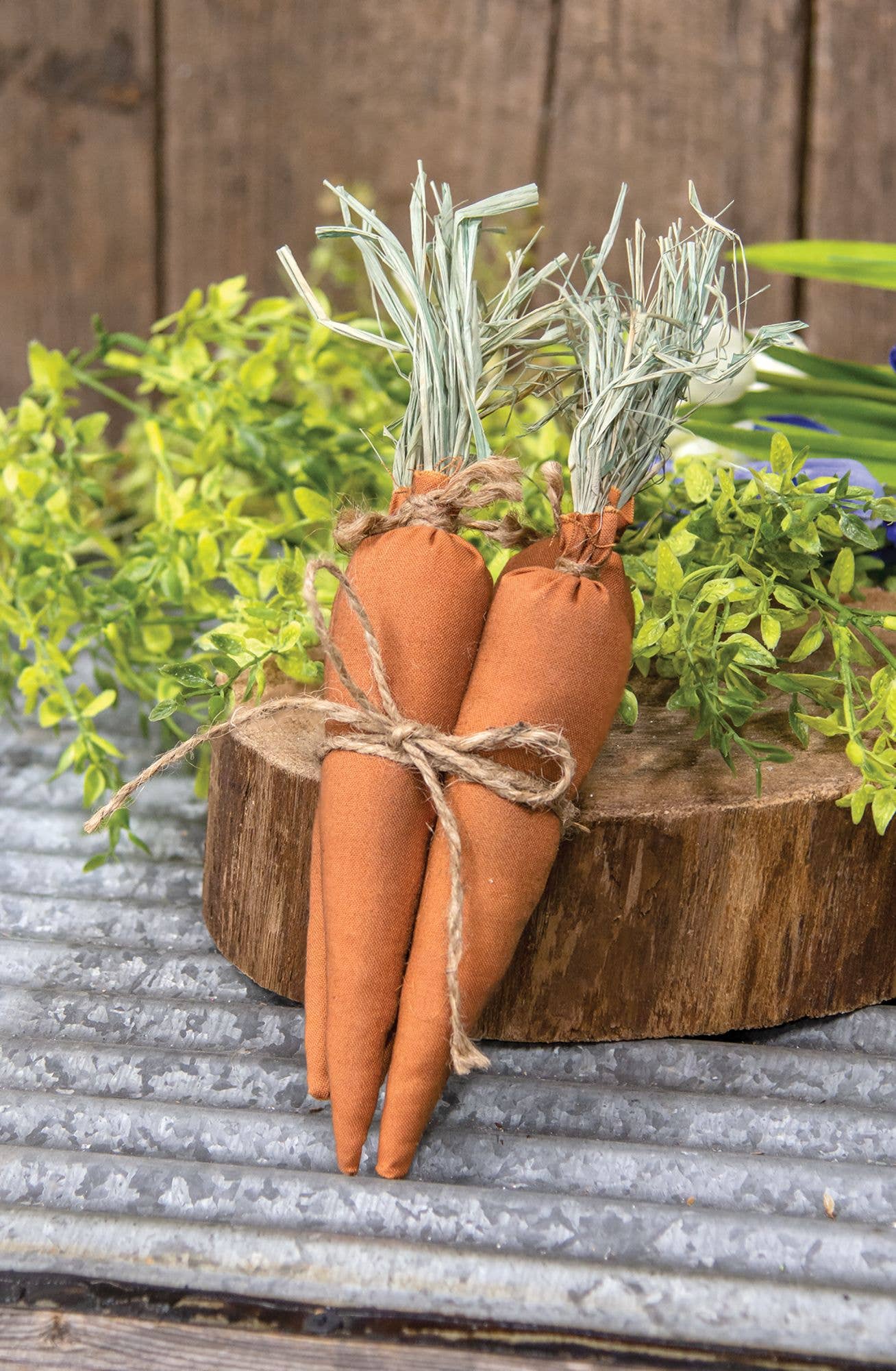 The Hearthside Collection - Wholesale Decorative Tabletop Object - 4/Set, Primitive Fabric Carrots1