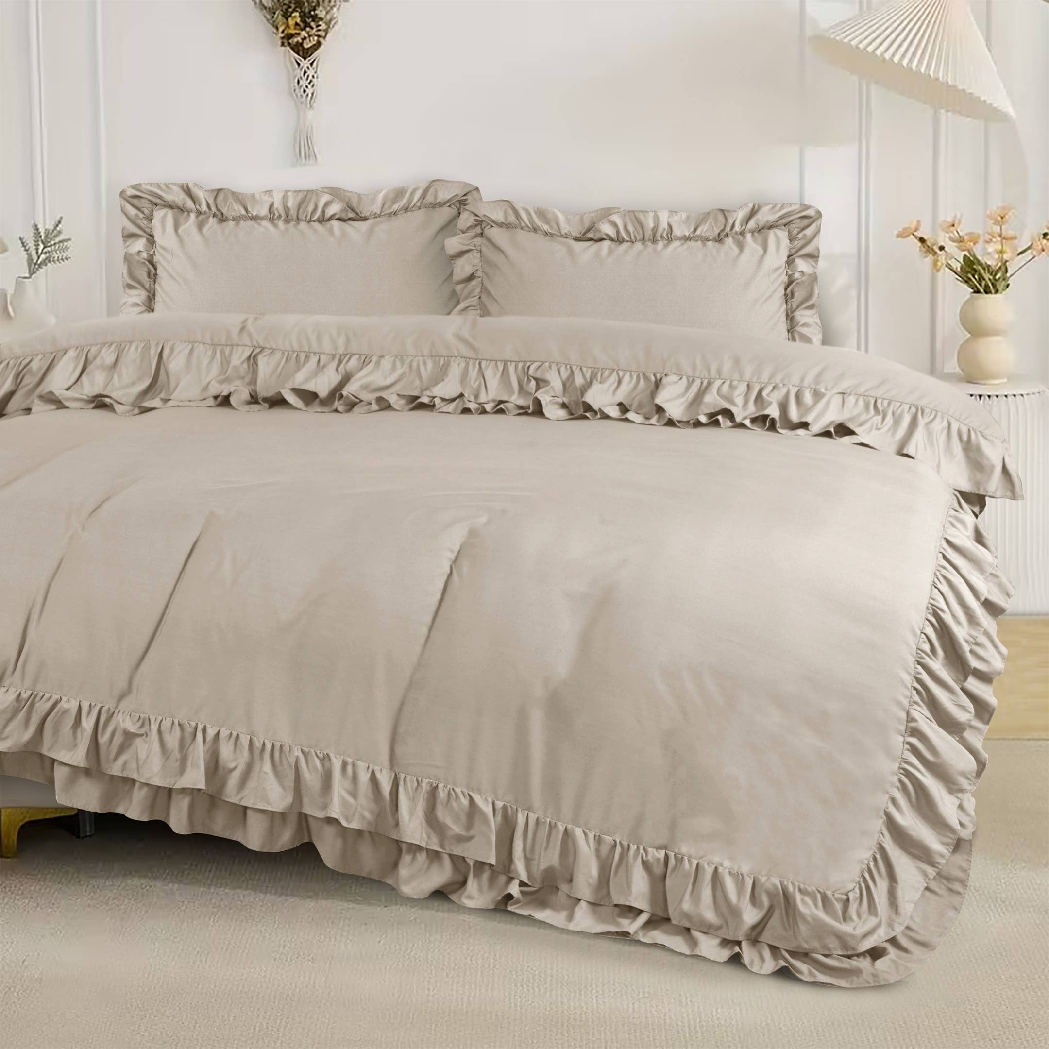 Cotton Passion - Wholesale Bedding Set - Duvet Cover Sets Frilled Duvet Set 3 Pcs Comforter Sets1