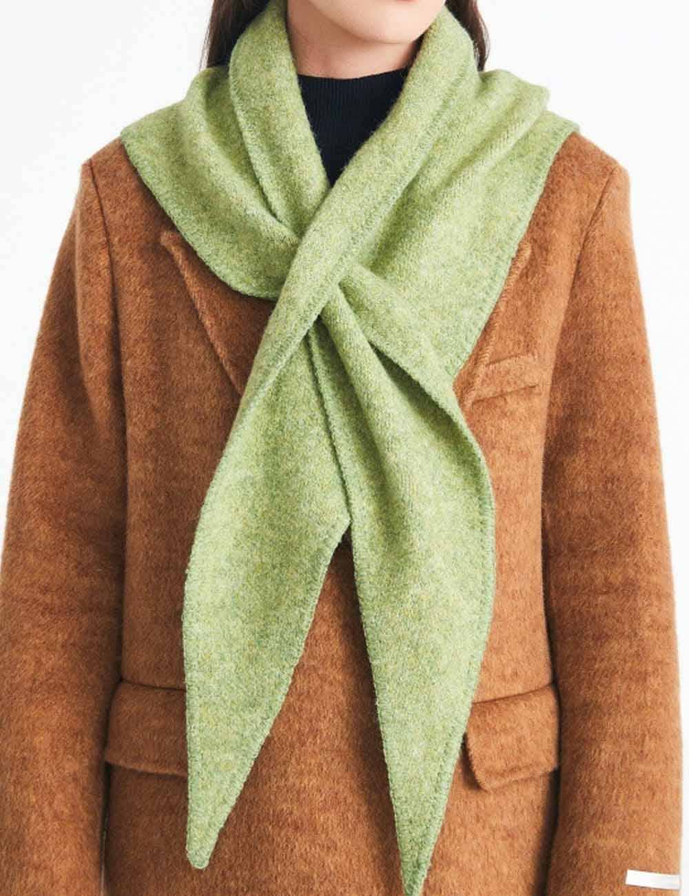 Dipped Shop - Wholesale Scarf - Women's - Winter Knit Wool Solid Color Triangle Scarf DP25G59212