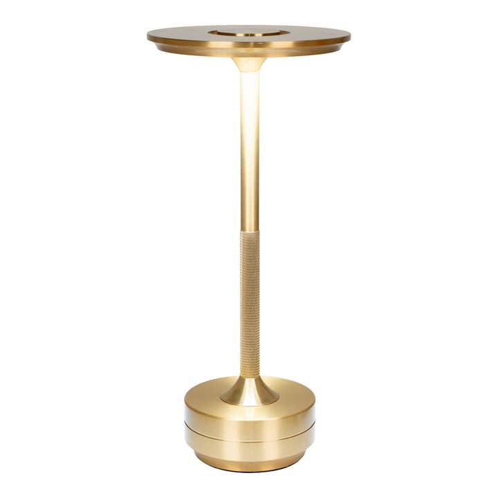 Orange Lyneham LED - Table lamp. brass. rechargeable for wholesale on Faire4