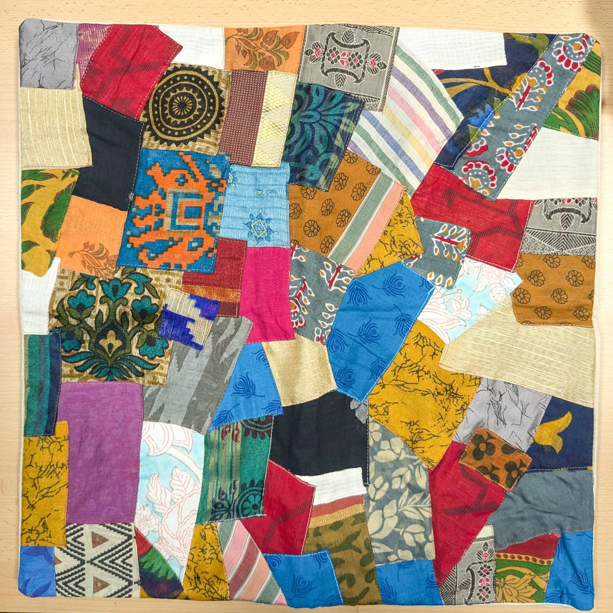 Shakti.ism – wholesale Throw pillow cover – Handmade Patchwork Sari Cushion Cover8