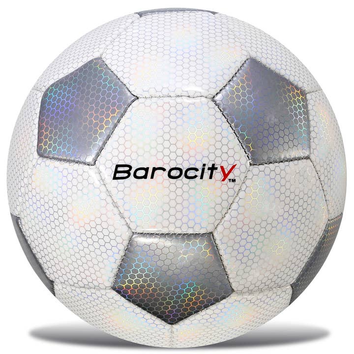 Pallone da calcio - Motivo moderno classico bianco e argento - Taglia 3 per la vendita all'ingrosso da parte di Cota Global