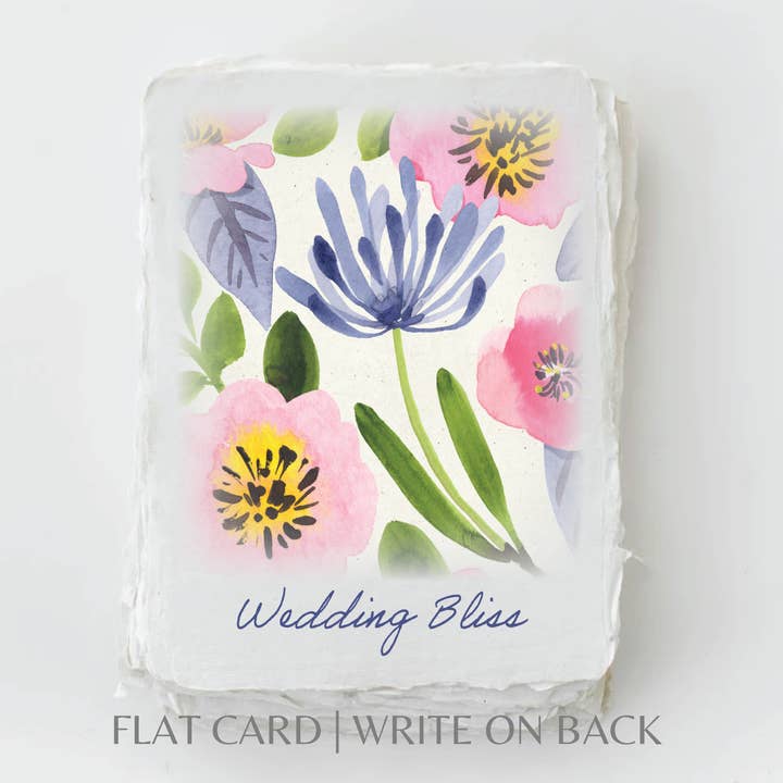 Paper Baristas - Wholesale Wedding Card - Wedding Bliss Floral | Eco-Friendly Fair Trade Greeting Card