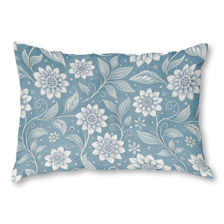 Blue and Green Vintage 6 - Throw Pillow 14x20 for wholesale by FabricSmiths