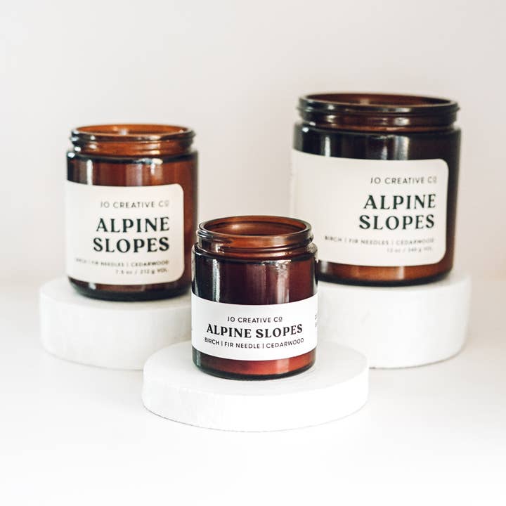Jo Creative Co - Wholesale Jar/Filled Candle - Alpine Slopes Candle