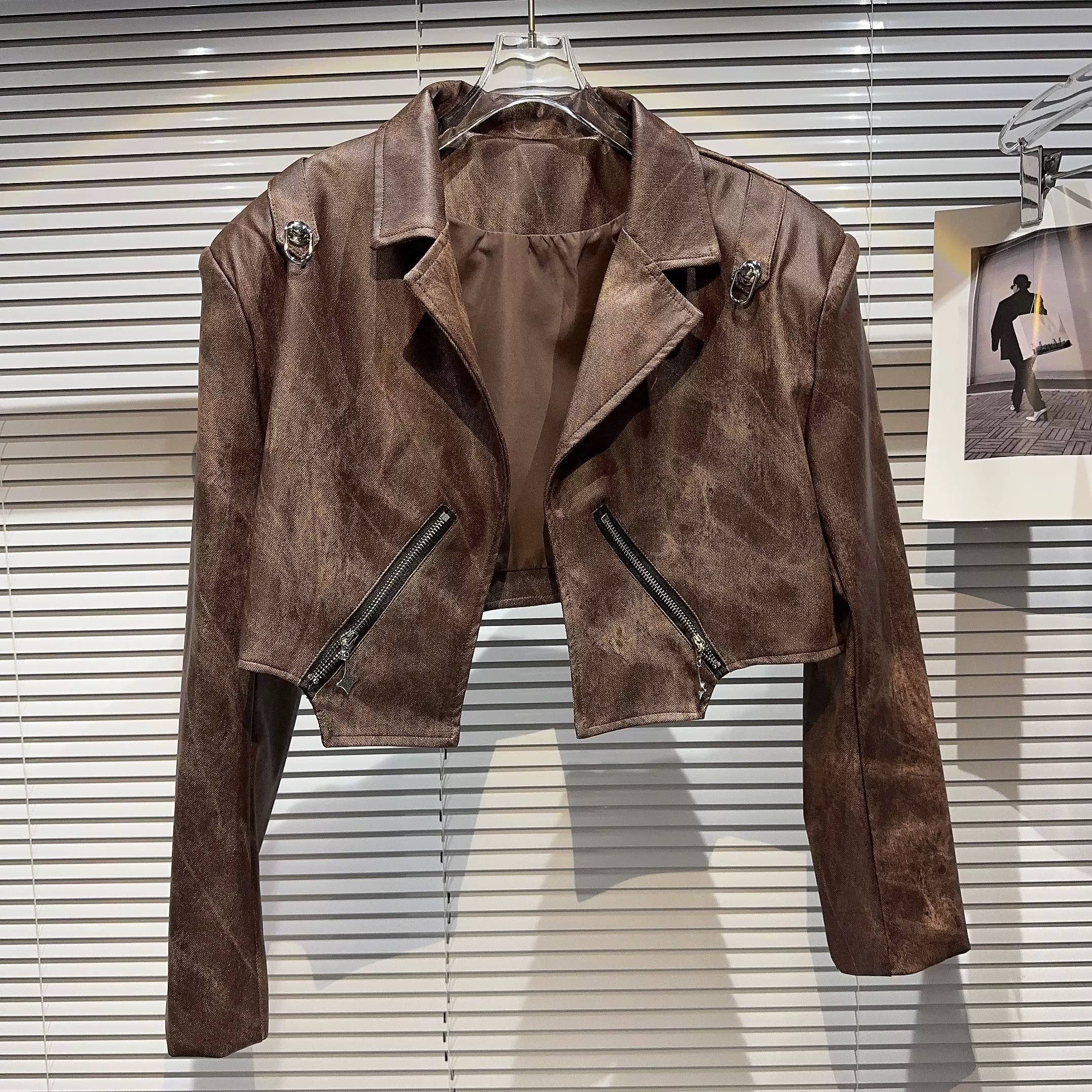 Productseeker - Wholesale Top & Skirt Set - Women's - SET220Y PU Leather Jacket & Studded Skirt Set – Fall Edge5