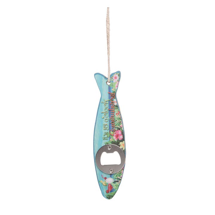 Beachcombers - Wholesale Bottle/Wine Opener - SALE Fish Shaped Beach Bottle Opener 6.7"