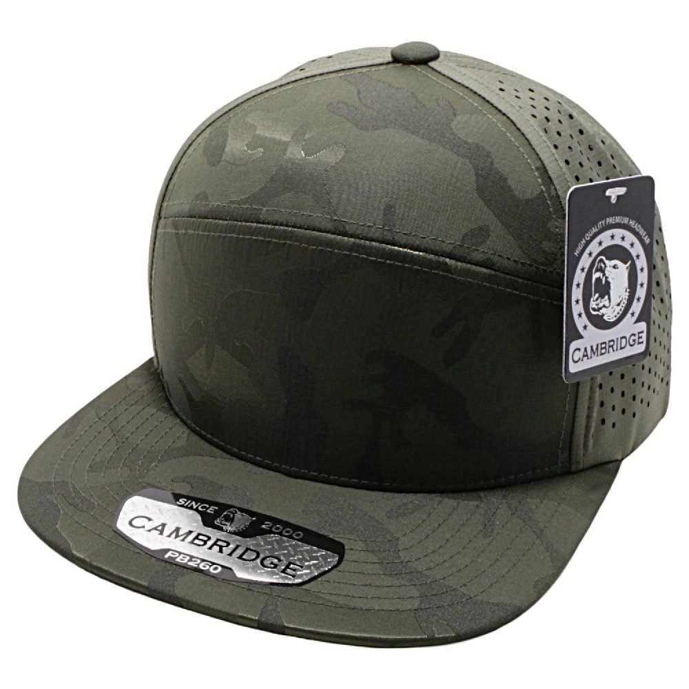 DOBBI – wholesale Truckerkeps – Unisex – Cambridge glansiga camo camper perforerad snapback-keps4