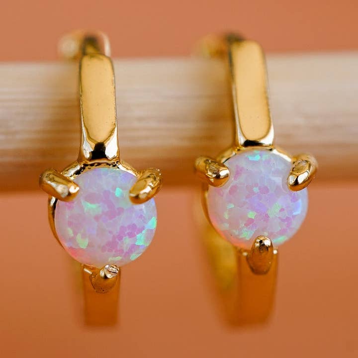 Arden Opal Earrings for wholesale by Wander + Lust Jewelry