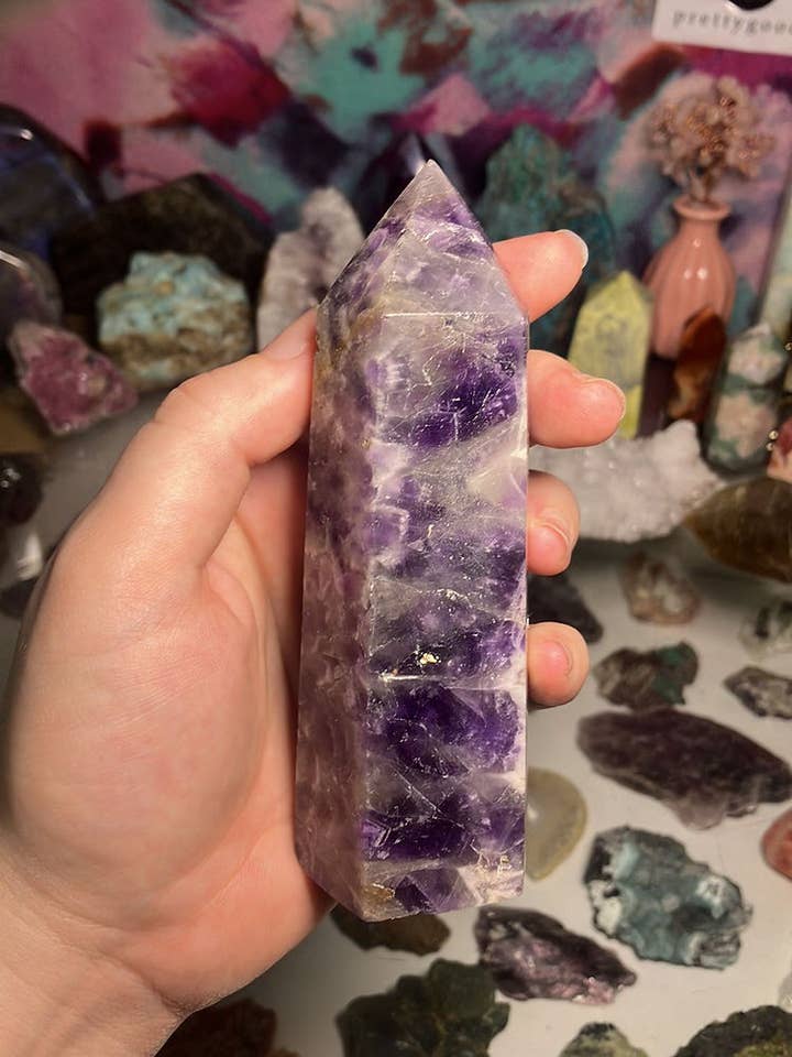 Chevron Dream Amethyst Tower for wholesale by Prettygoods