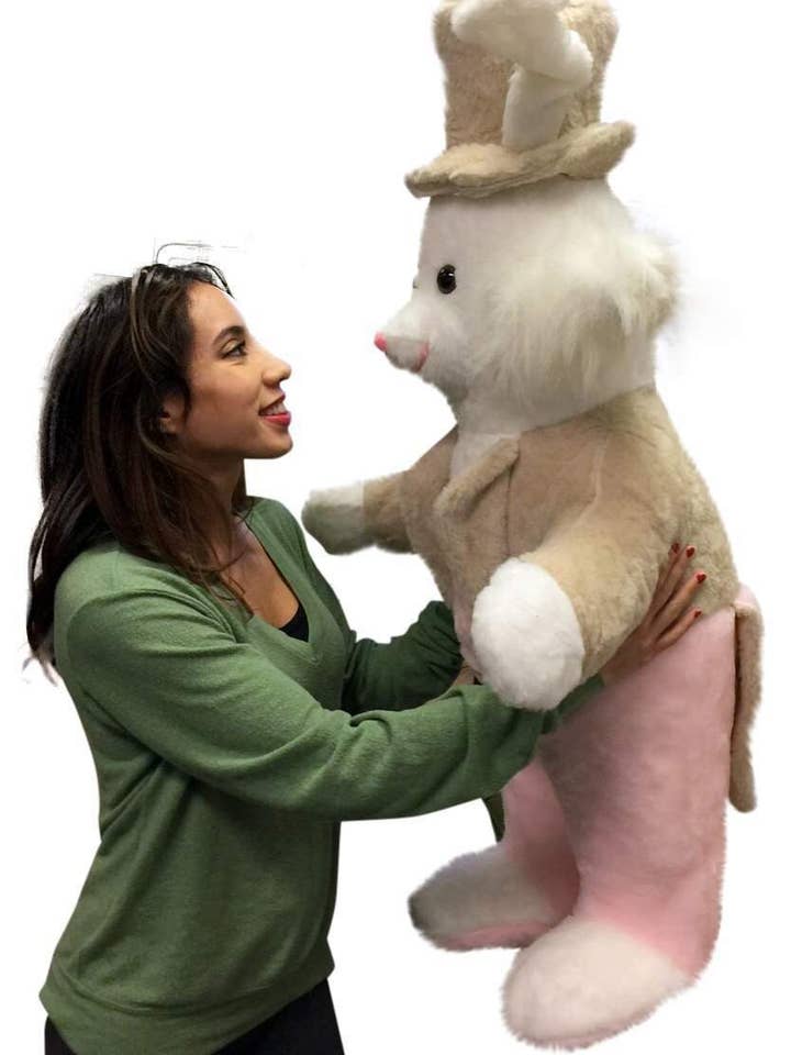 American Made Giant Stuffed Bunny Rabbit Wearing Tuxedo for wholesale by Big Plush