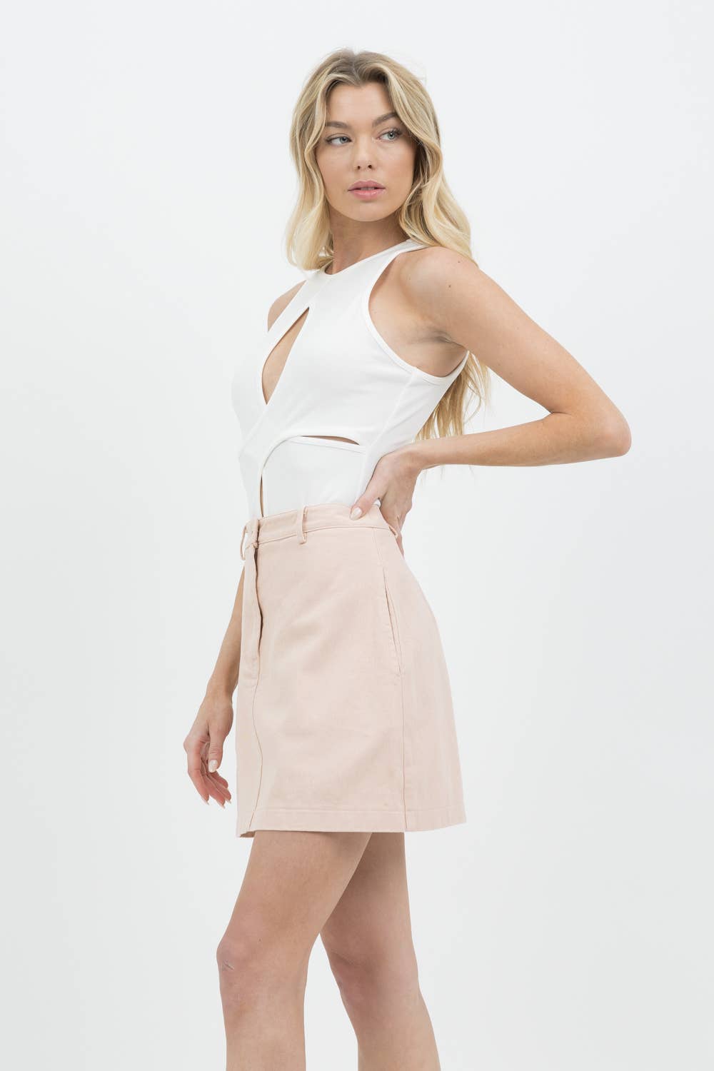 Fore Collection – wholesale Bodysuit – Women’s – TRENDY HALTER NECK CUTOUT THONG BODYSUIT-PD53732