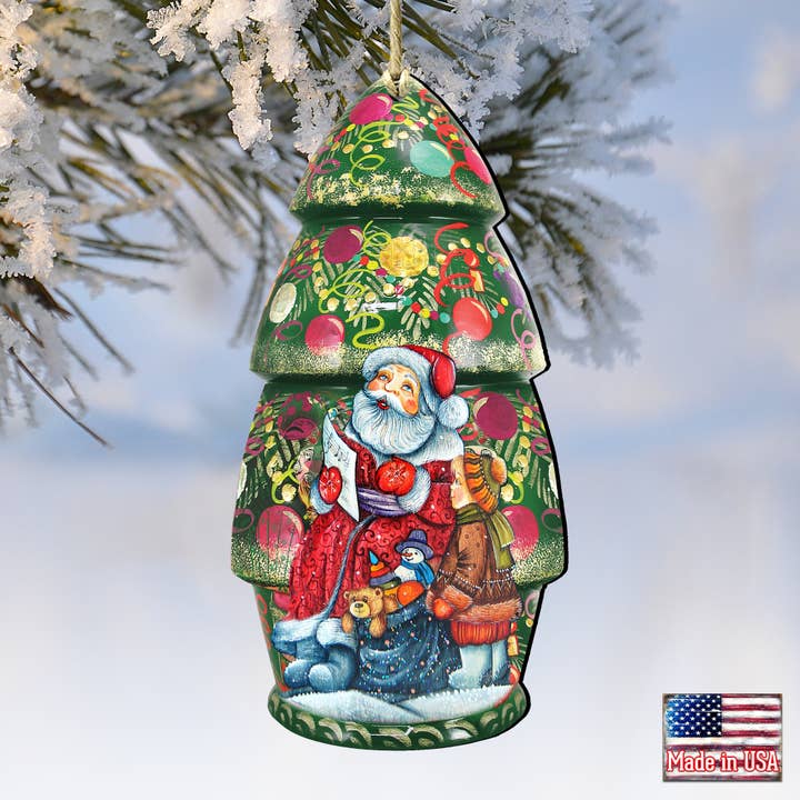 Designocracy – wholesale Prydnad – Julgran Doll trä ornament av G. debrekht