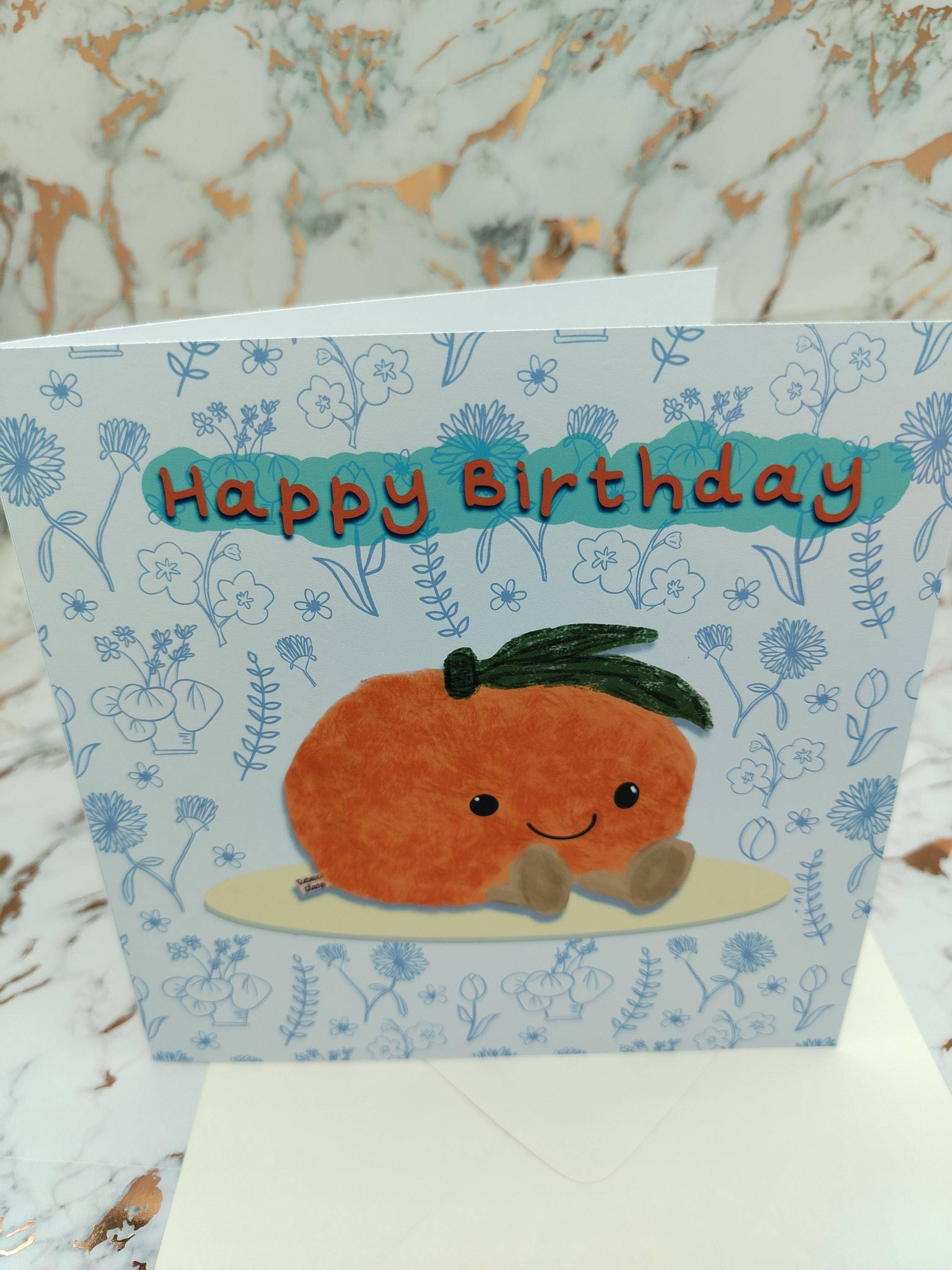 Rebecca Gladys – wholesale Birthday card – Clementine Birthday Card - Blank Inside Greeting Card6