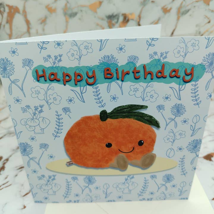 Rebecca Gladys – wholesale Birthday card – Clementine Birthday Card - Blank Inside Greeting Card6