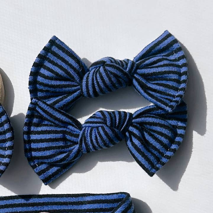 Blå Mini Rand BloomCLIPS eller Nylon Hårband för wholesale av Bloom Headwraps