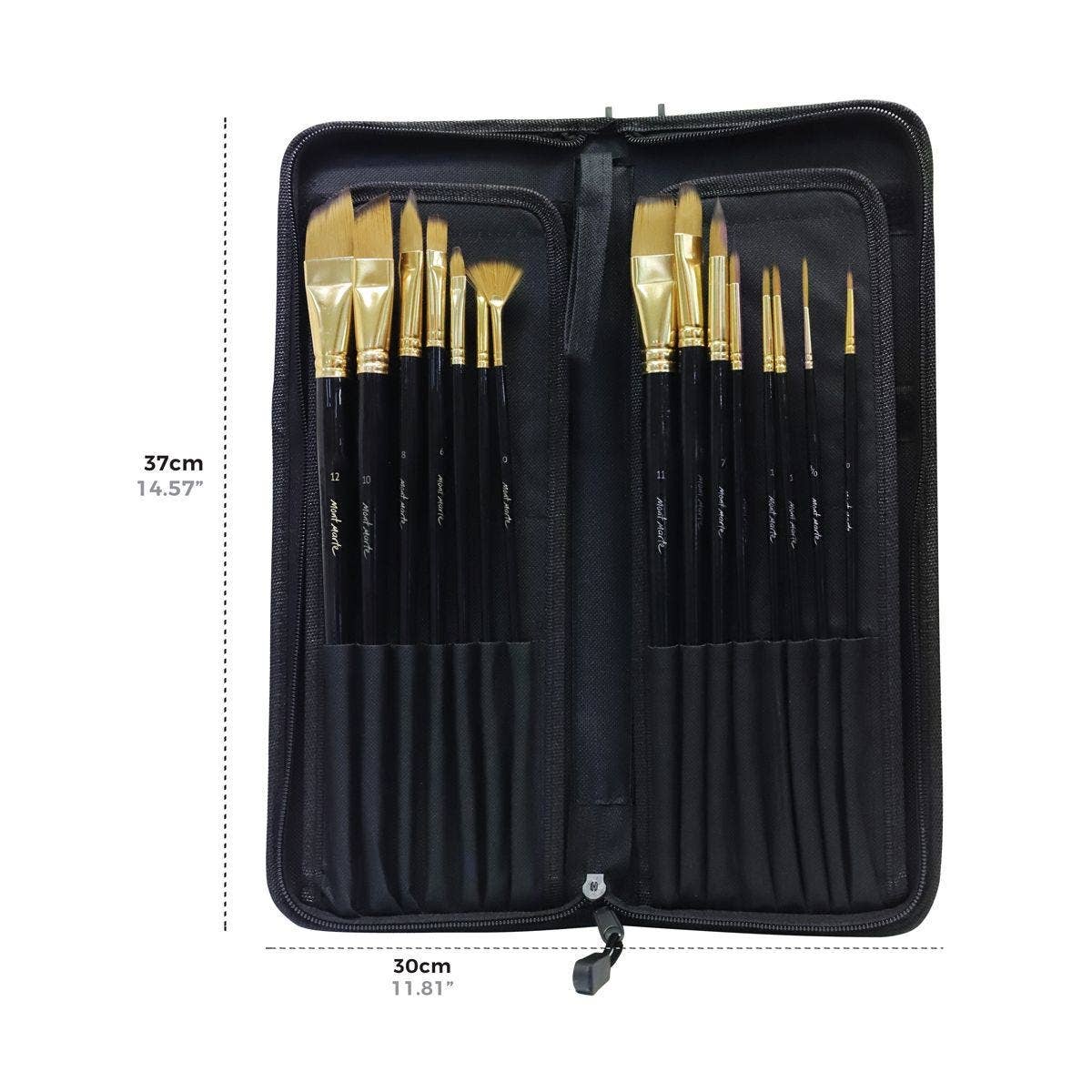 Mont Marte Usa, Inc. - Wholesale Paint/Wax Brush - Studio Brush Set in Easel Wallet 15pce1