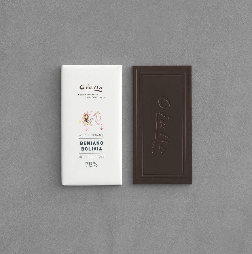 Oialla – Barra de chocolate por atacado – Oialla escuro 78%, 60 g.0