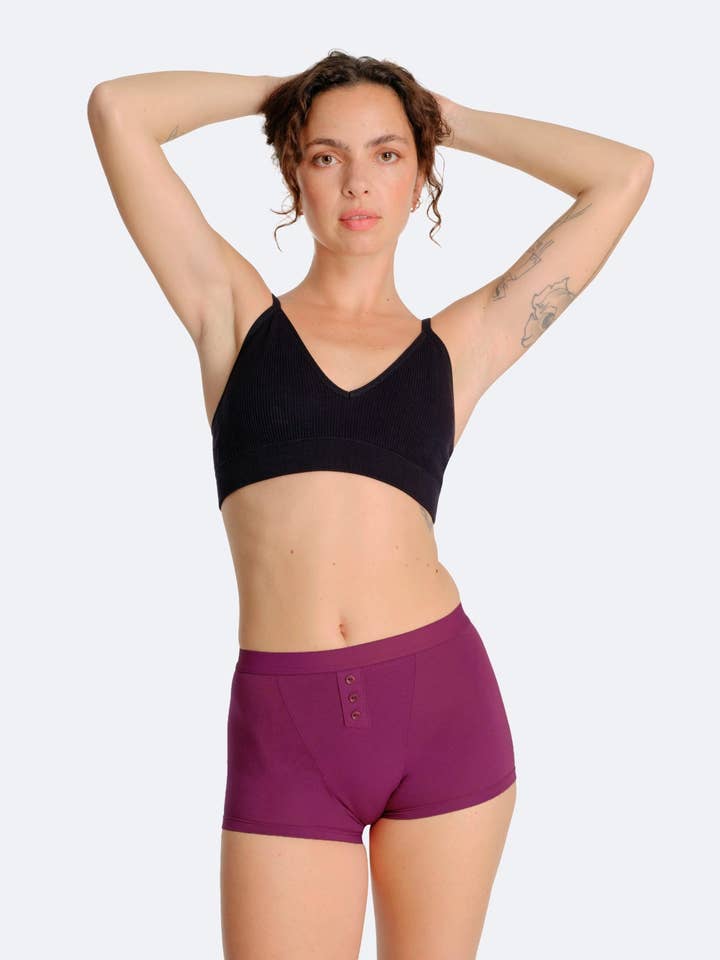 Boxer menstrual burdeos para venta al por mayor de Moodz